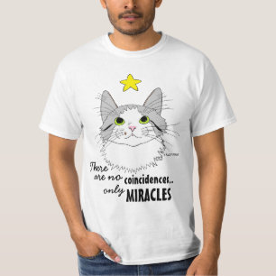 Camiseta Nenhuma Coincidência, Somente Milagres Gato Ragdol