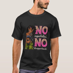 Camiseta Nenhuma Expectativa Nenhuma Decepção Afro Mulher N