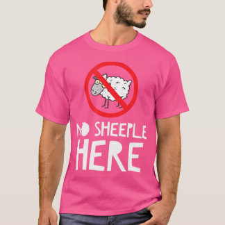 Camiseta Nenhuma Ovelha Aqui Com Cartoons Engraçados