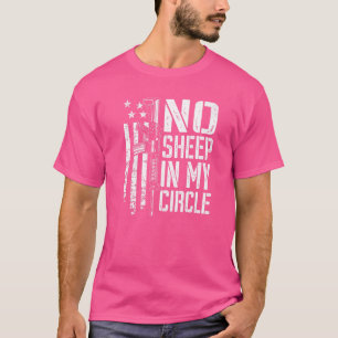 Camiseta Nenhuma Ovelha No Meu Círculo Usa Flag Pro Gun seg