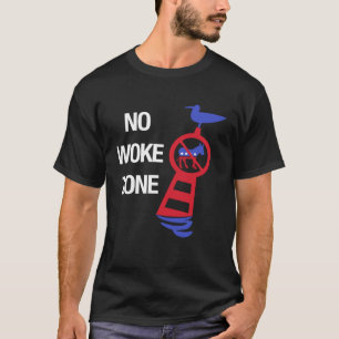 Camiseta Nenhuma Zona Woke Anti Democrata Liberal Esquerdis