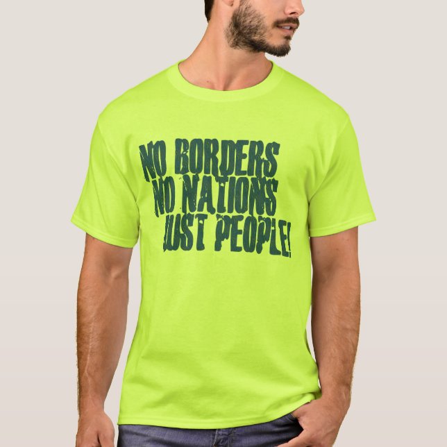 Camiseta Nenhumas beiras nenhumas pessoas das nações apenas (Frente)