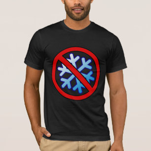 Camiseta Nenhuns flocos de neve - floco de neve no círculo