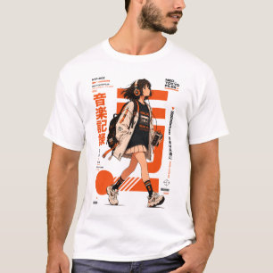 Camiseta Neo Tokyo Files 002 -Retro Anime Música Techwear