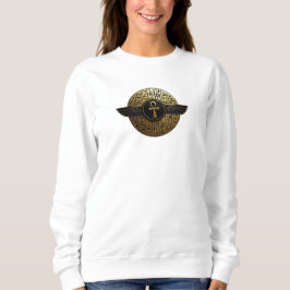 Camiseta NeoAnkh 3D Ankh Alado Dourado & Disco de Hieróglif