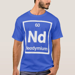 Camiseta Neodímio - Nd - Mesa periódica de elementos - Ciên