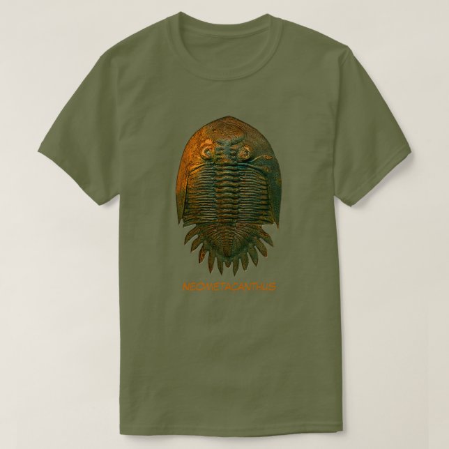 Camiseta Neometacanthus Fóssil Trilobita (Frente do Design)