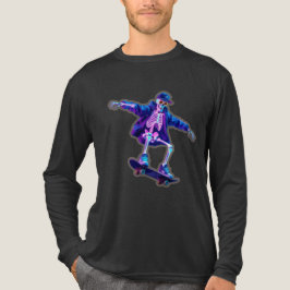 Camiseta Neon 3D Skeleton Skateboarding – Funny Streetwear 