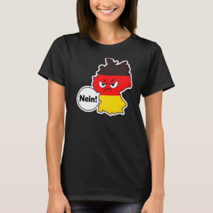 Camiseta Neon Angry Face Alemanha Flag Alemanha