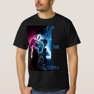 Camiseta Neon Azul e Rosa Futurista para Cyber-Gam