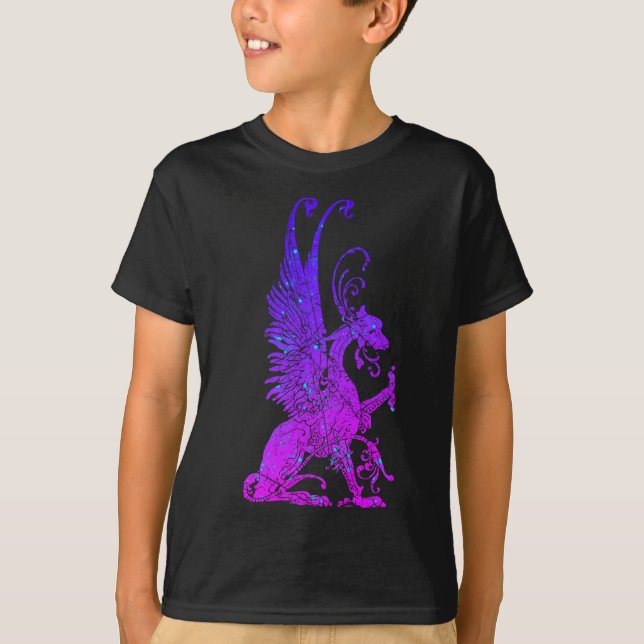 Camiseta Neon Basilisk Monster Symbol Dragon Beast (Frente)