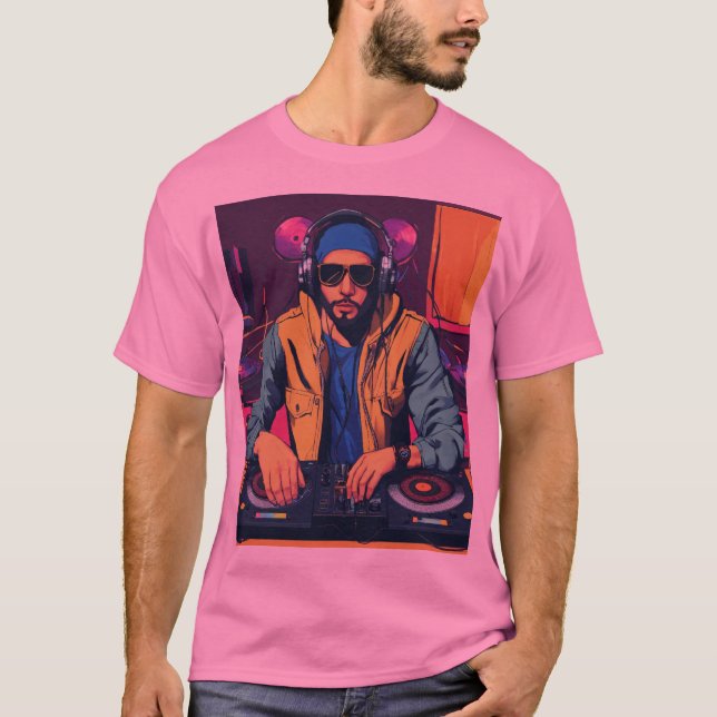 Camiseta "Neon Beats: Sintonize-se no Groove da Selva!" (Frente)
