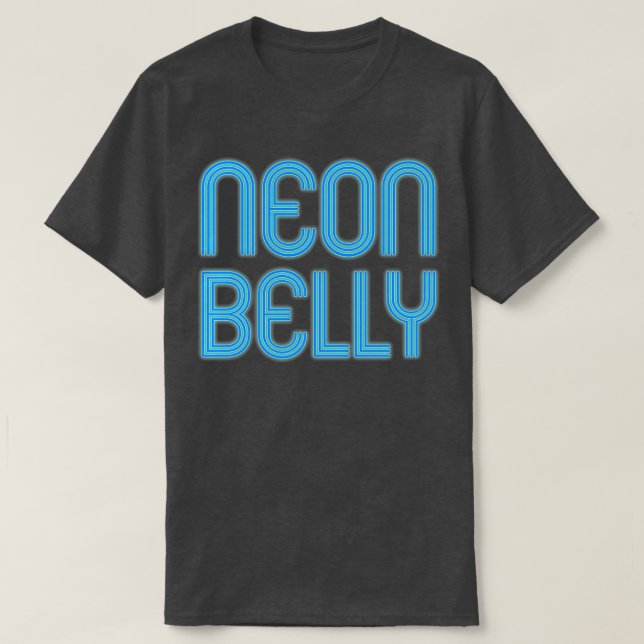 Camiseta Neon Belly Blue Jiu Jitsu para BJJ Legal G (Frente do Design)