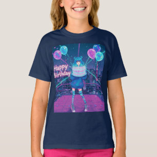 Camiseta Neon Birthday por Natasha Us