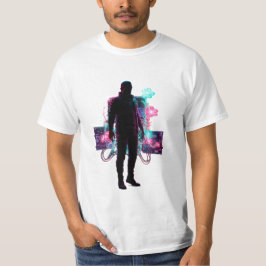 Camiseta Neon Bloom: Crescimento Infuso por Tecnologia