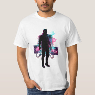 Camiseta Neon Bloom: Crescimento Infuso por Tecnologia
