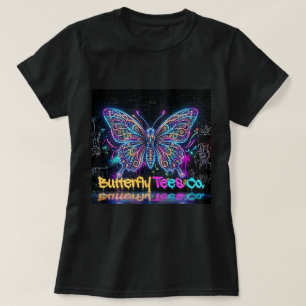 Camiseta Neon Borboleta Butterfly Tees Co. 0047793