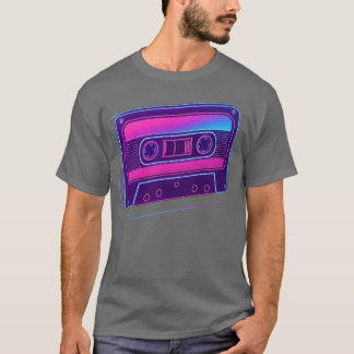 Camiseta Neon Cassetteape Retro Design retro