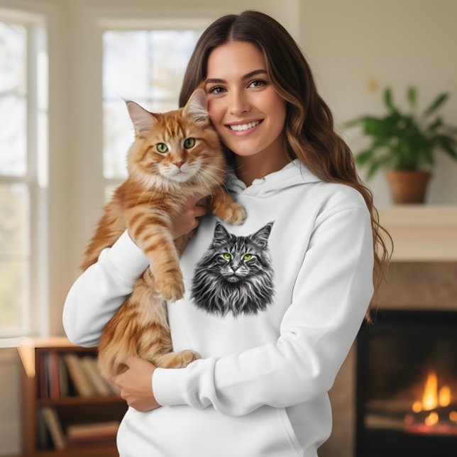 Camiseta Neon Cat: Electric Soul Hoodie (Criador carregado)