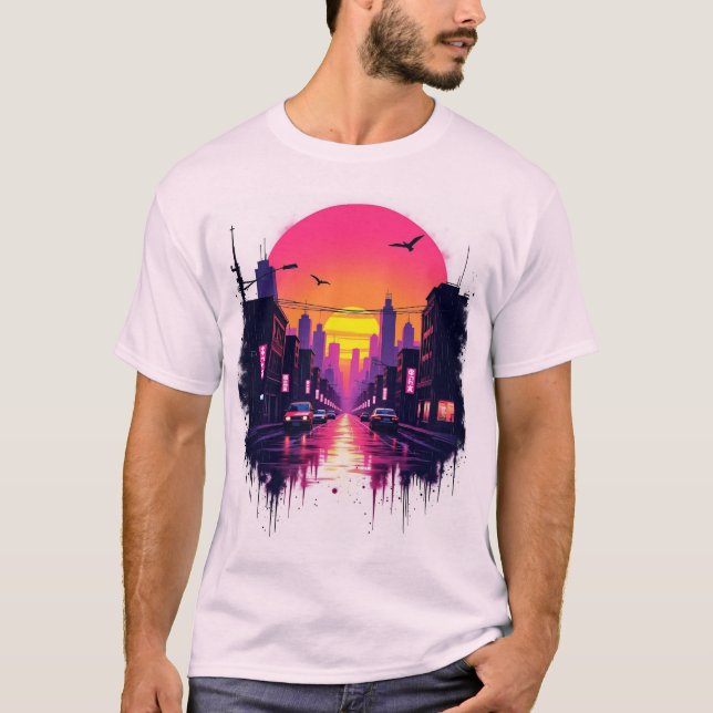 Camiseta Neon City (Frente)