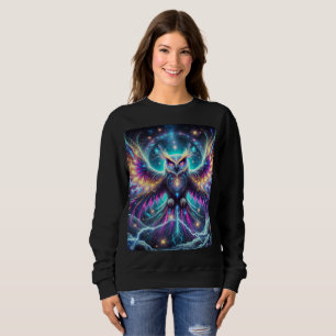 Camiseta Neon Cosmic Owl Sweatshirt Design.