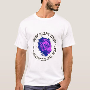 Camiseta Neon Cyber Tiger – Brilho Futurista