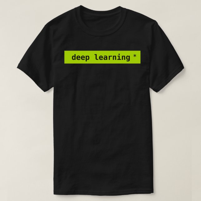 Camiseta neon de aprendizagem profunda (Frente do Design)