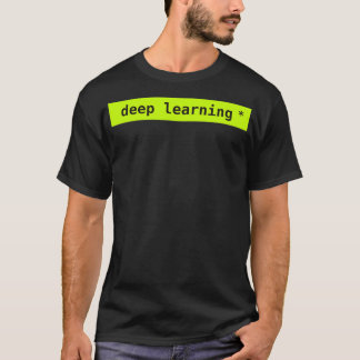 Camiseta neon de aprendizagem profunda