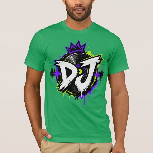 Camiseta Neon DJ Logo (Frente)