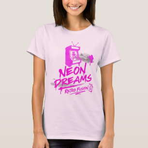 Camiseta Neon Dreams Retro Fusion – Grafite de Arcada