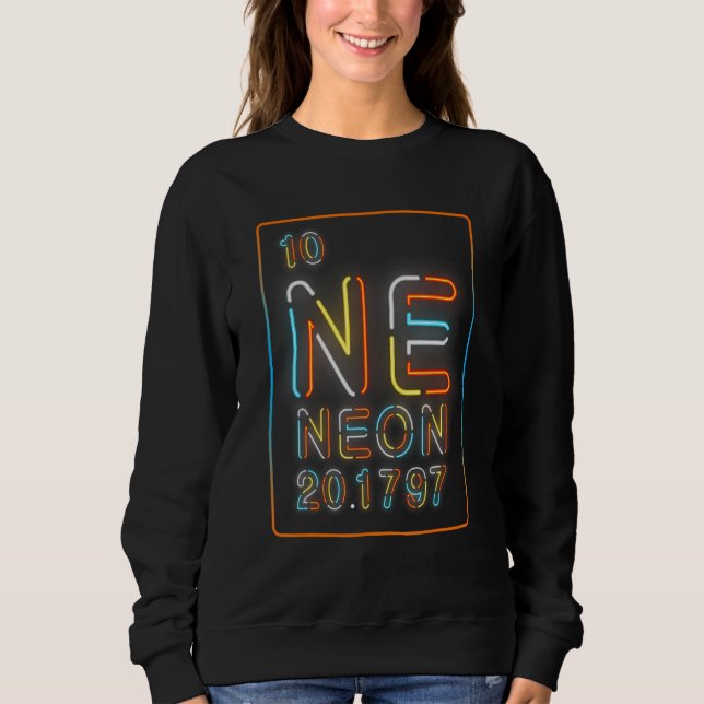 Camiseta Neon Element Chemistry Periodic Table Trending  Qu (Frente)