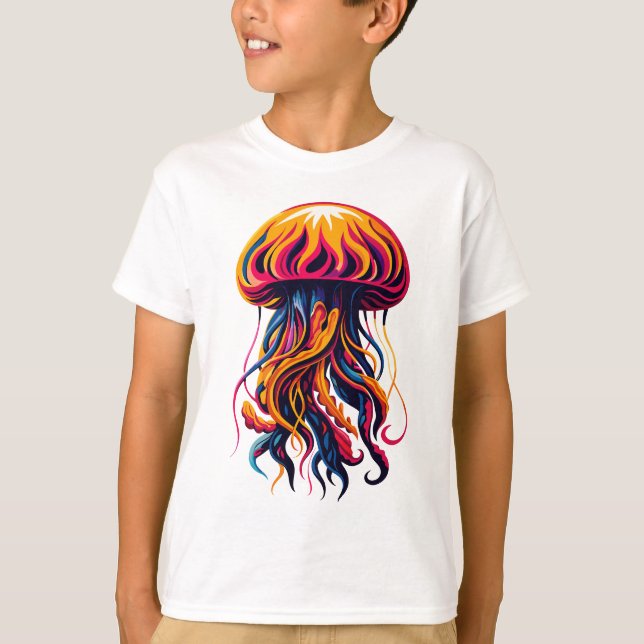 Camiseta Neon Flow Jellfish (Frente)
