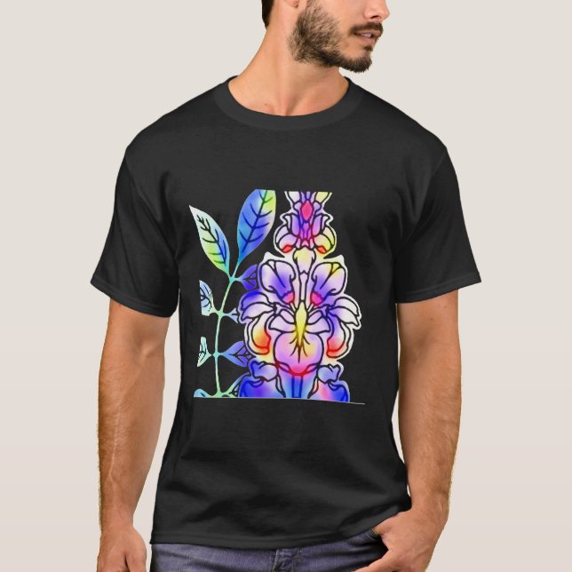 Camiseta Neon Flowers (Frente)