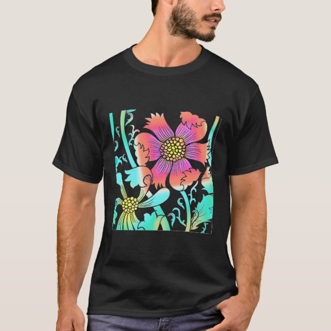 Camiseta Neon Flowers (Frente)