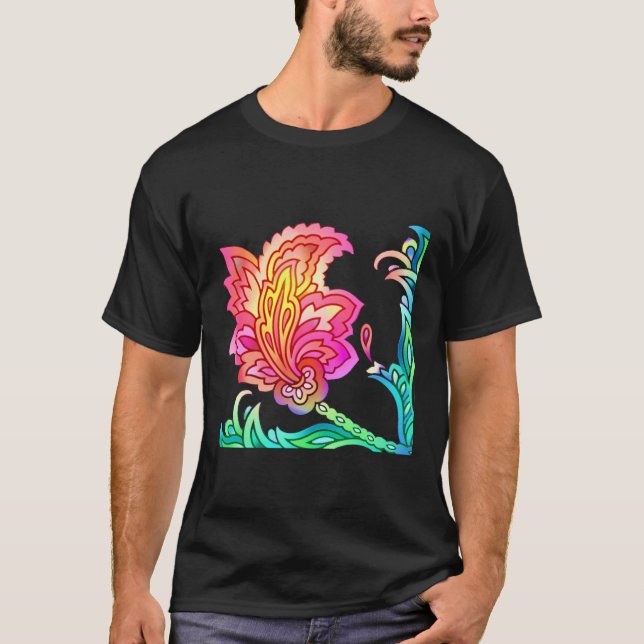 Camiseta Neon Flowers (Frente)