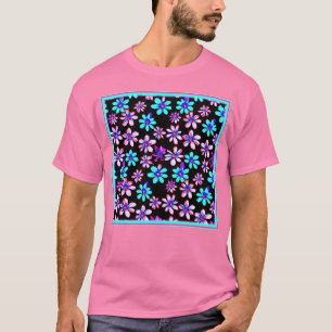 Camiseta Neon Flowers Padrões. Comprar Agora