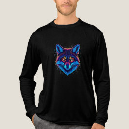 Camiseta Neon Fox Face – Vibrant Glowing Design