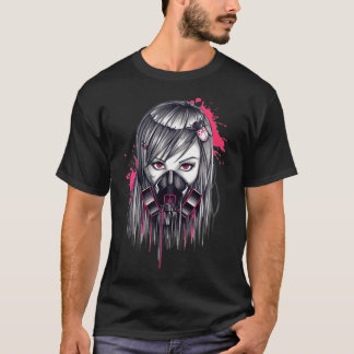 Camiseta Neon Gas Mask Girl