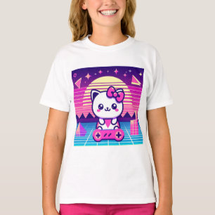 Camiseta Neon Gatinho
