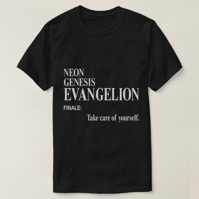 Camiseta Neon Genesis Evangelion Cuide-se TS (Frente do Design)