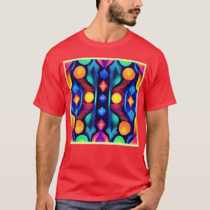 Camiseta Neon Geométrico Mandala Art