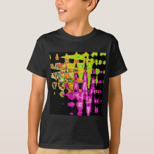 Camiseta Neon Glitch Abstrato Art Impressão