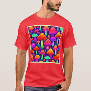 Camiseta Neon Glow Mushroom Forest