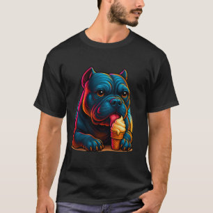 Camiseta Neon Glow Pup – Sorvete de Bulldog