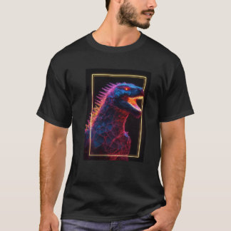 Camiseta Neon Godzilla Polygons