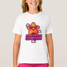 Camiseta Neon Kawaii Star - "Brilhante mesmo em dias nublad