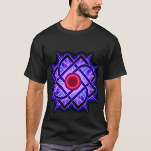 Camiseta Neon Mandala – Brilho Roxo