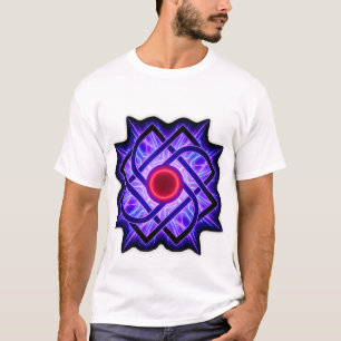 Camiseta Neon Mandala – Brilho Roxo