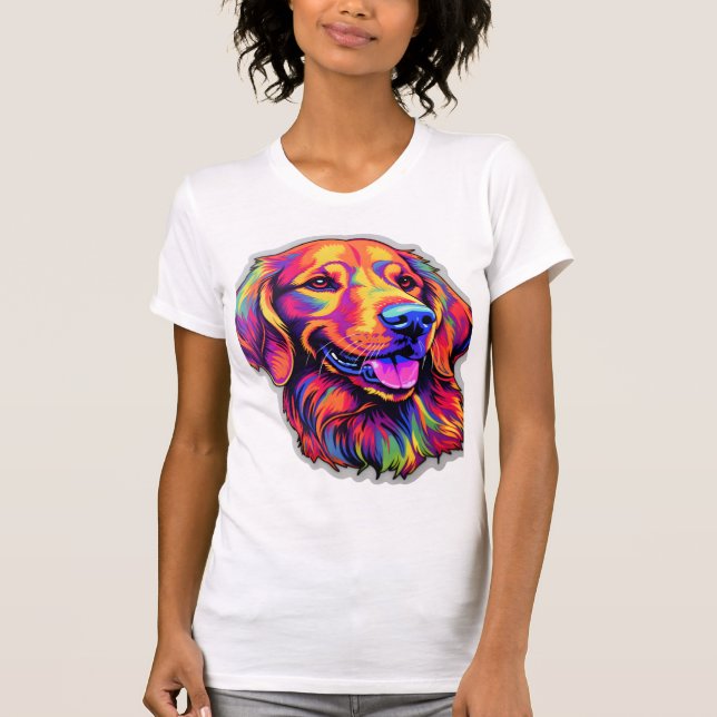 Camiseta Neon Ouro Retriever (Frente)