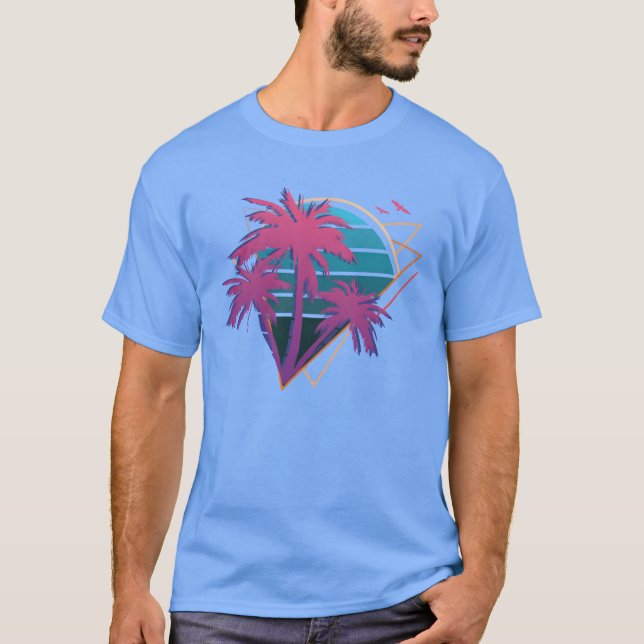 Camiseta Neon Palmrees vintage (Frente)